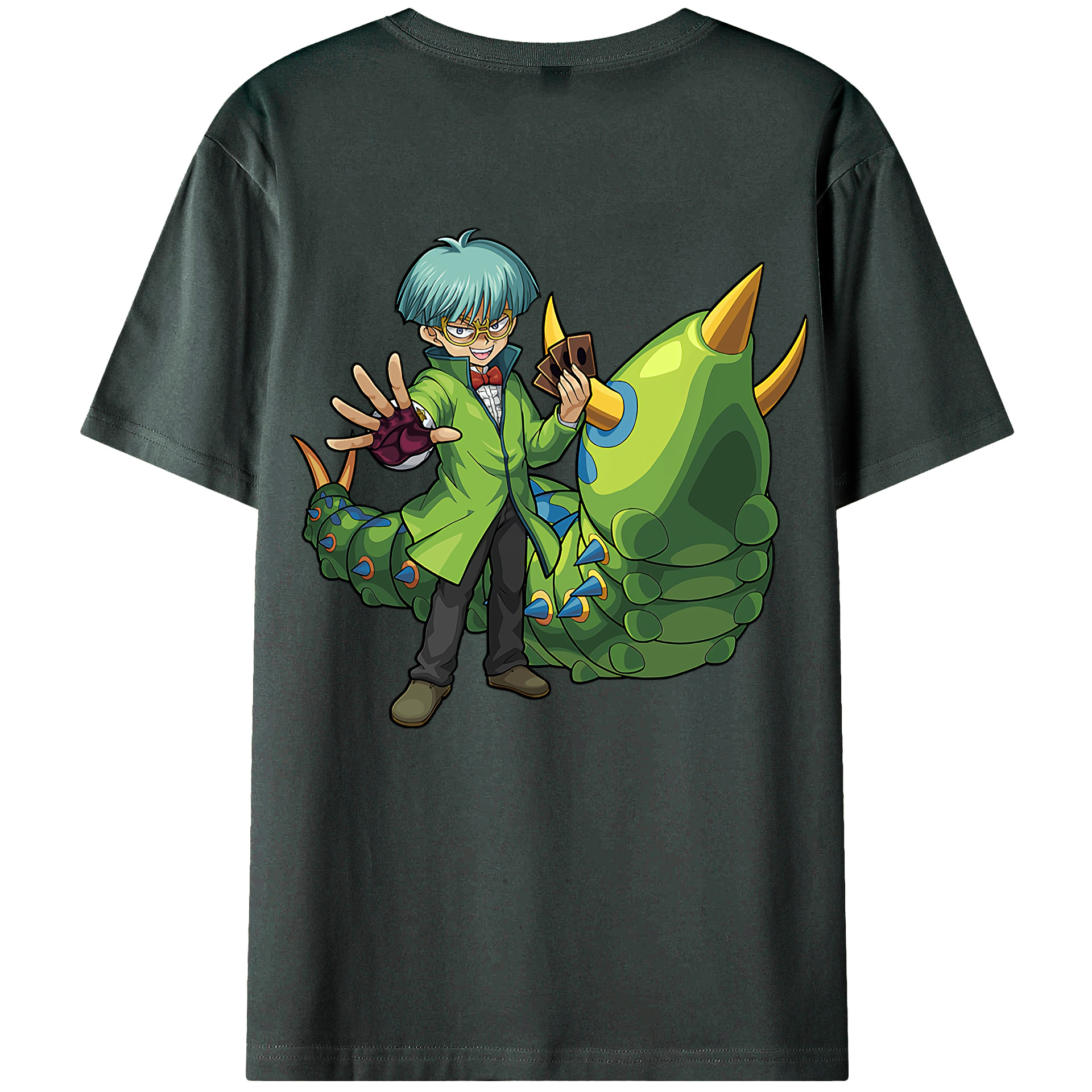 （画像用） 遊☆戯☆王 Yu-Gi-Oh! 綿100％ メンズ半袖Tシャツ（バックプリント） 通気性
